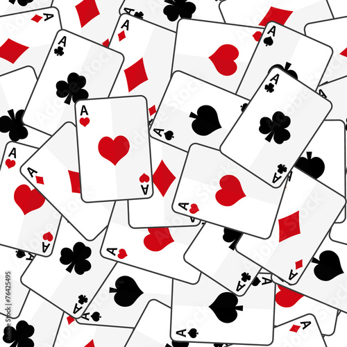 playing cards with four aces seamless pattern eps10