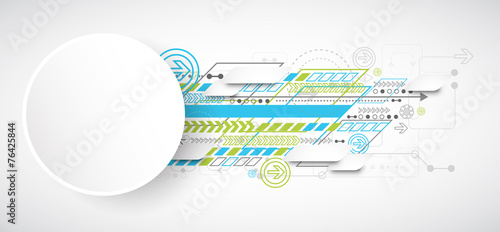 Abstract background with various technological elements