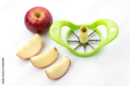 Wall Mural apple cutter isolated on white background