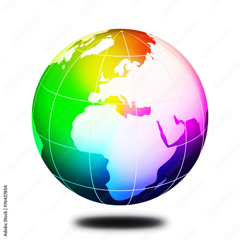 Rainbow colorful earth Rainbow colorful earth