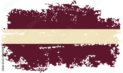 Latvian grunge flag. Vector illustration.