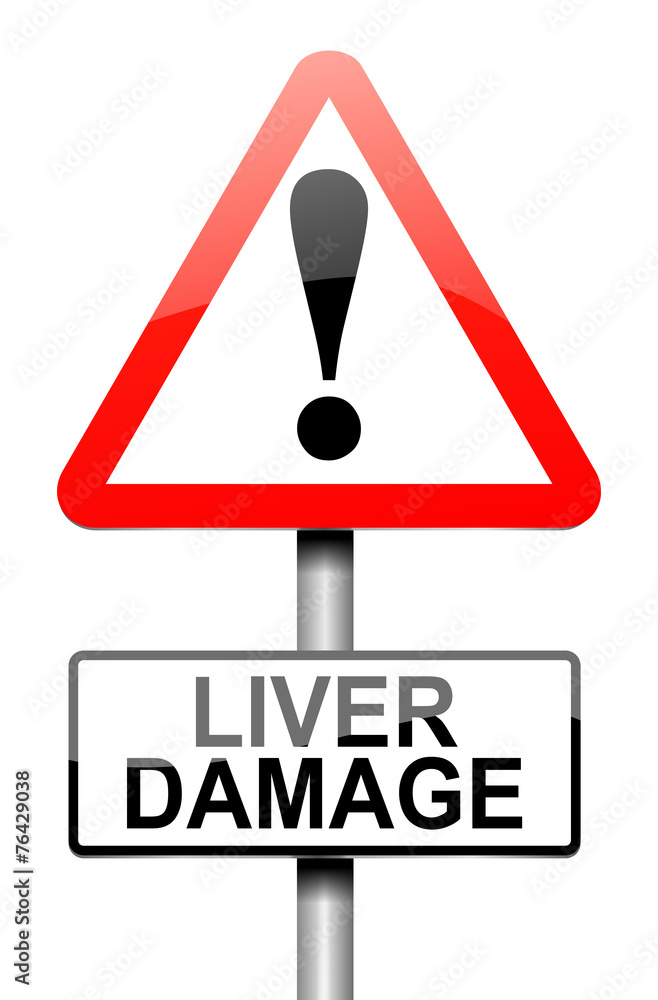 Liver damage concept. Liver damage concept.