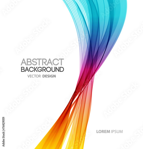 Abstract curved lines background. Template brochure design