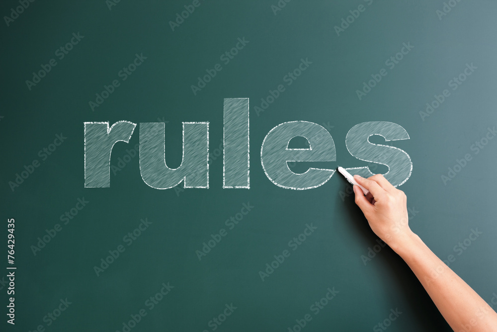 © zhu difeng - rules written on blackboard © zhu difeng - rules written on blackboard