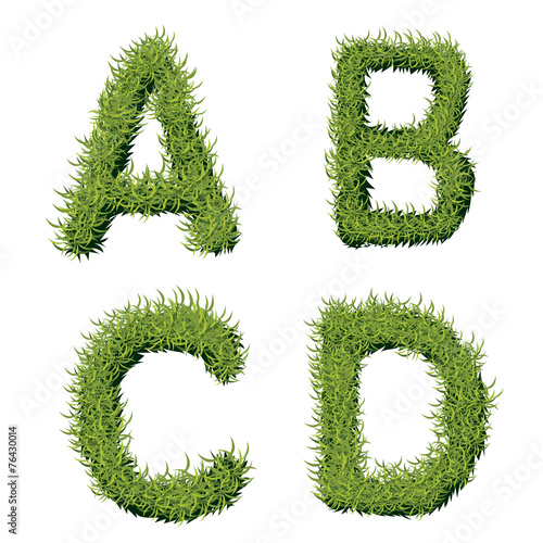 Green Grass Alphabet A B C D