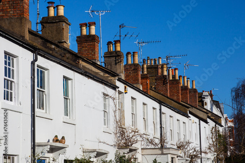 Terraced houses with chimney pots
