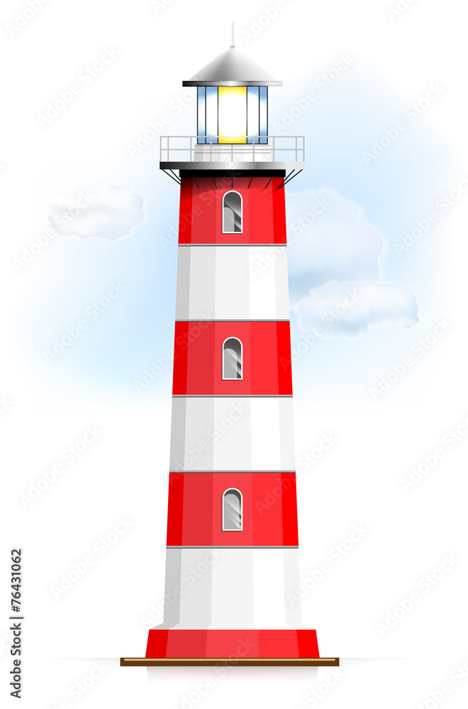 Lighthouse with sky and clouds Lighthouse with sky and clouds