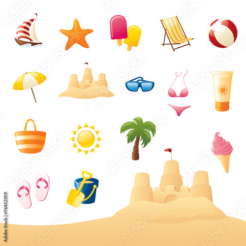 Summery Beach Icons