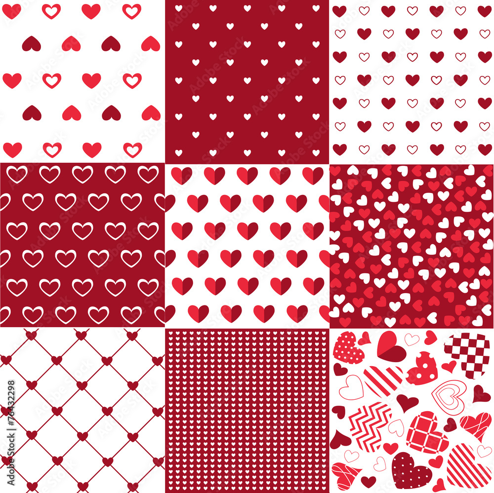 Seamless patterns Valentine's Day Seamless patterns Valentine's Day