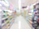 supermarket with blurred bokeh background
