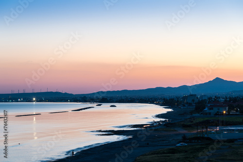 Wallpaper Mural Cyprus - Twilight view over Larnaca towards Troodos Mountains Torontodigital.ca