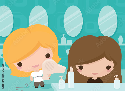 At the Hairdressers