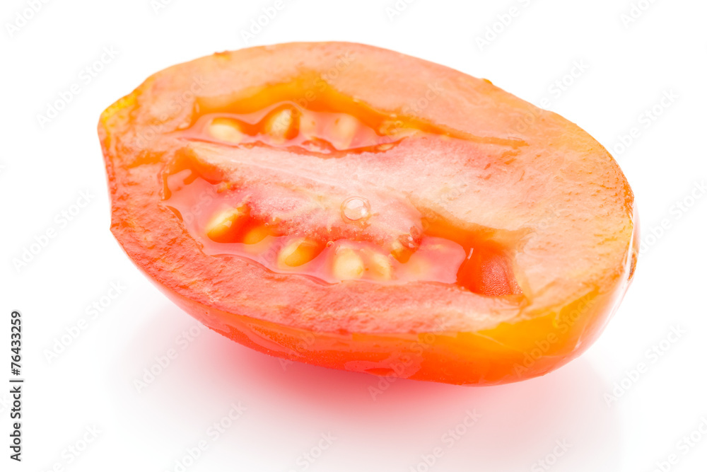 baby plum tomatoes on white background baby plum tomatoes on white background