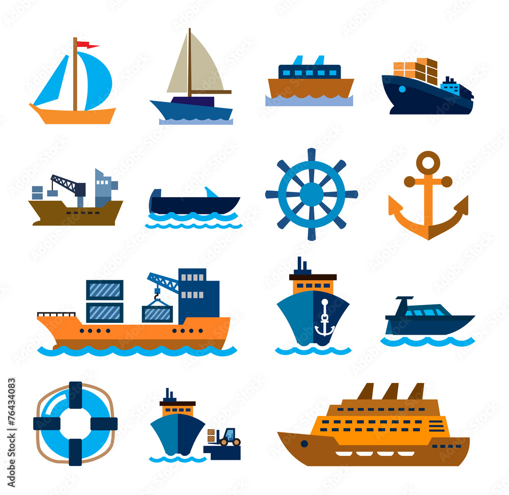 Fototapeta premium boat and ship