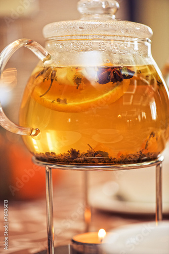teapot of herbal tea
