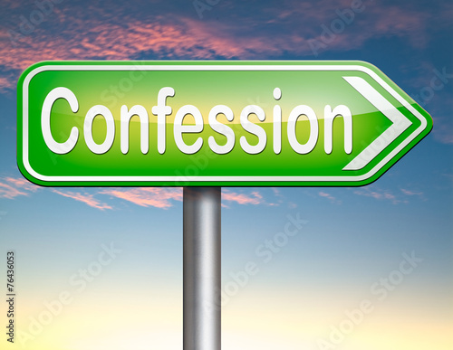 confession sign