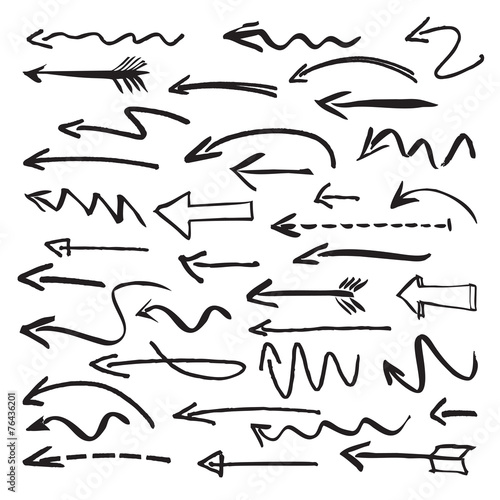 Collection of black vector arrows
