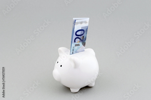 Sparschwein mit 20 Euro Schein