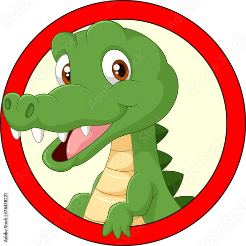 Cartoon crocodile mascot