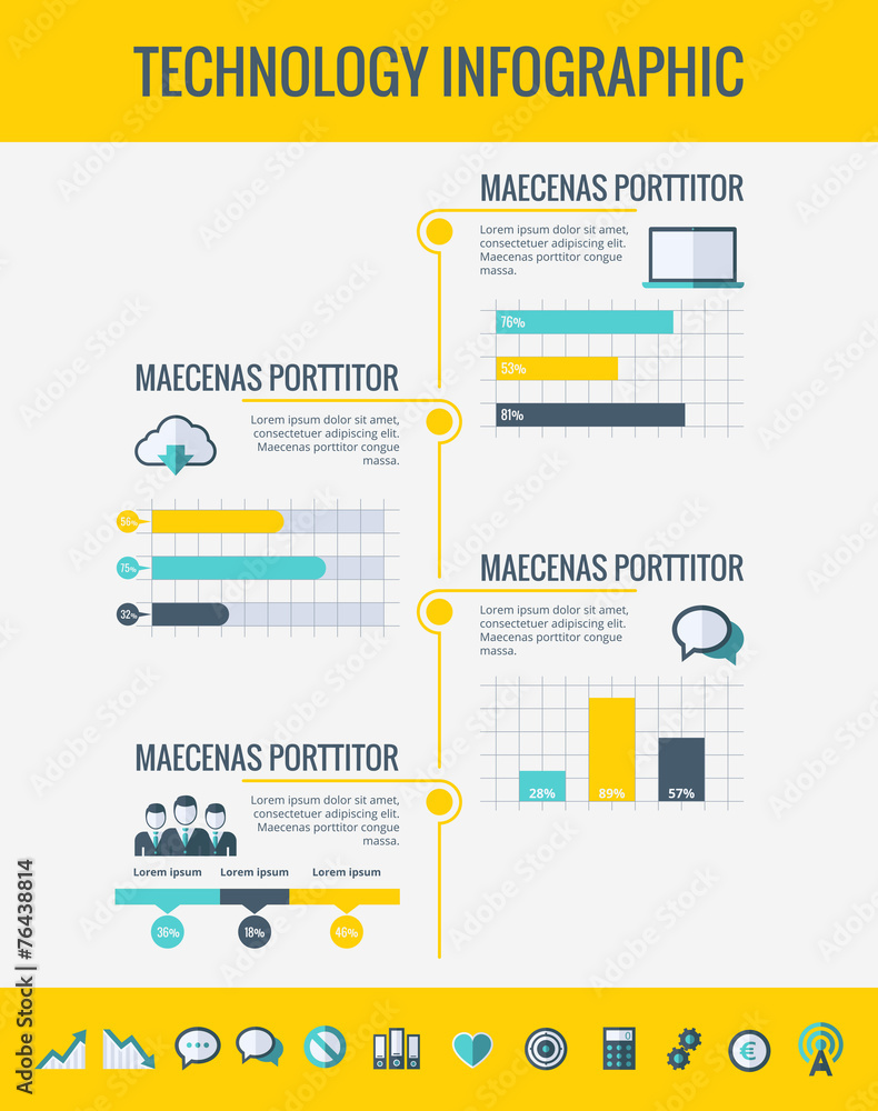 Fototapeta premium Technology Infographic Elements