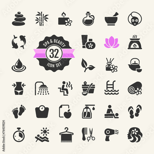 Spa & Beauty Icons Set