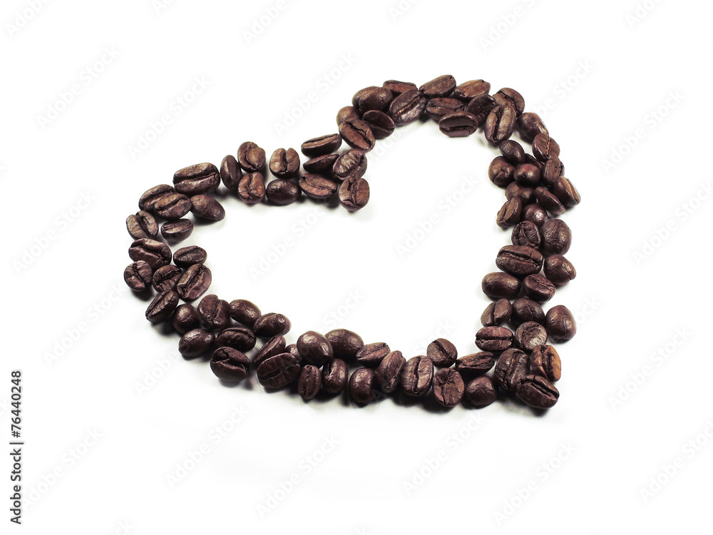Isolate the heart of the coffee beans closeup Isolate the heart of the coffee beans closeup