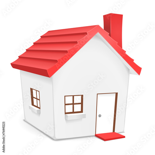 House with red roof