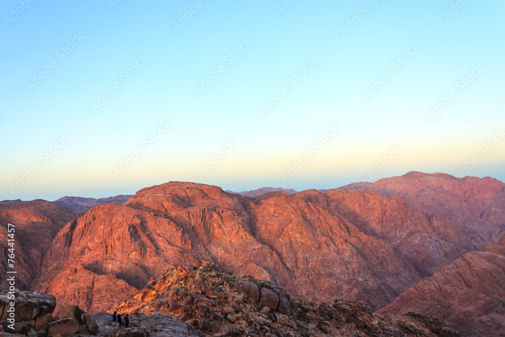 Sinai mountains in the morning horizontal