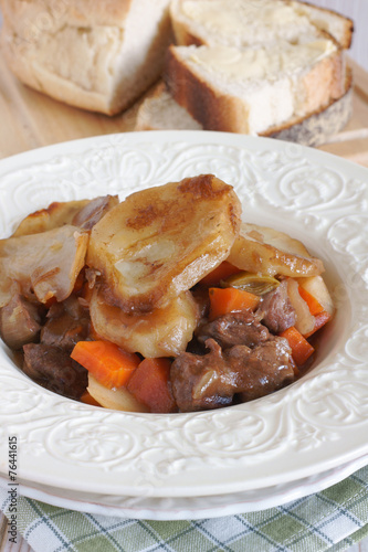 Lancashire Hotpot a traditional Northern English stew topped with potatoes