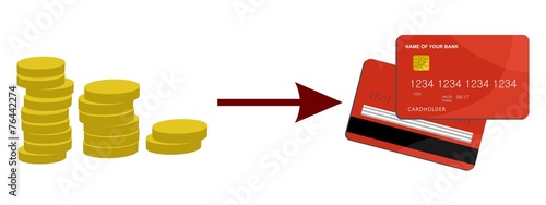 bank card and money