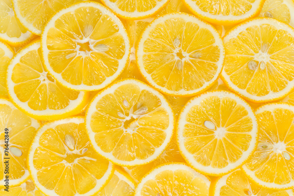 Sliced lemon fruits Sliced lemon fruits