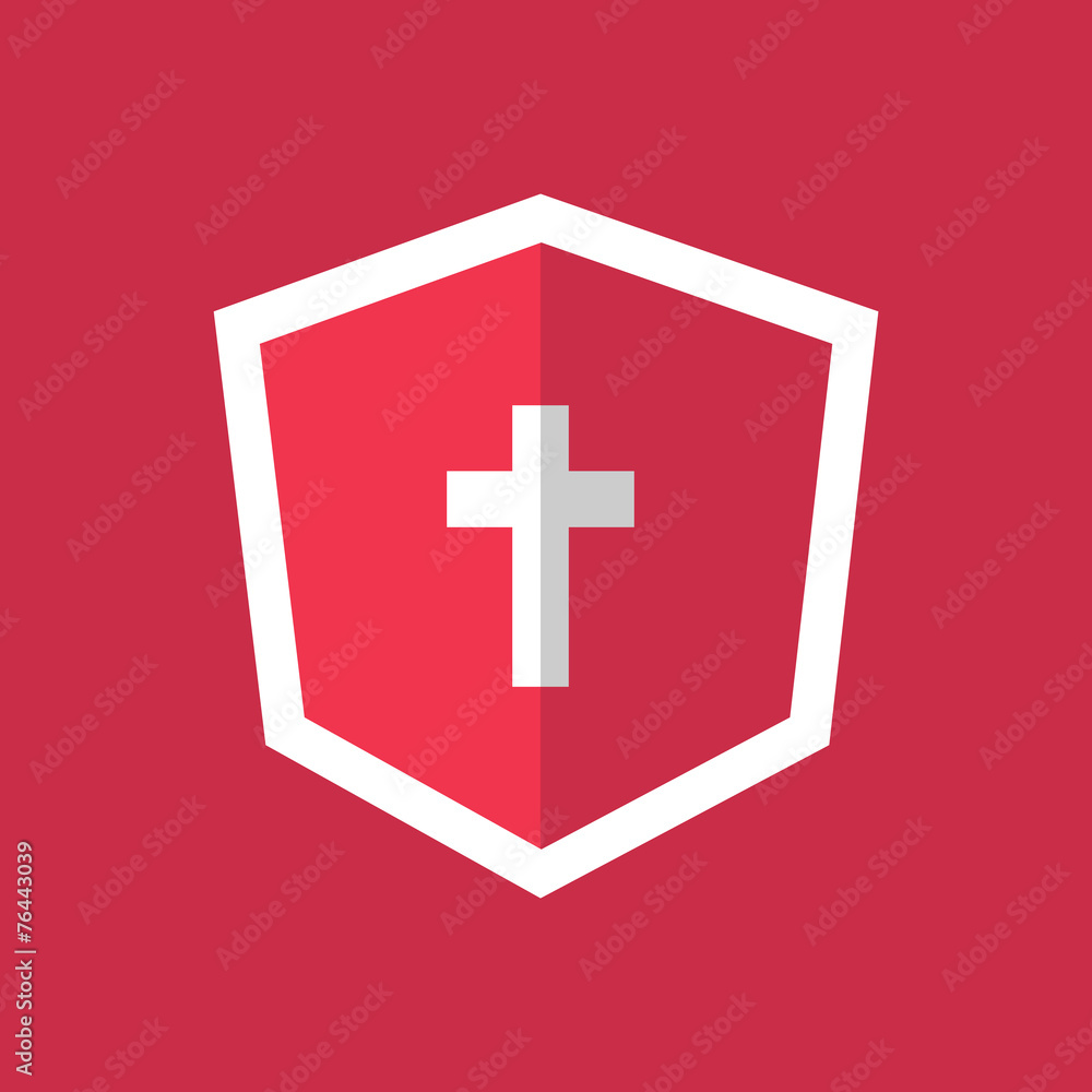 Obraz premium Cross Flat Icon
