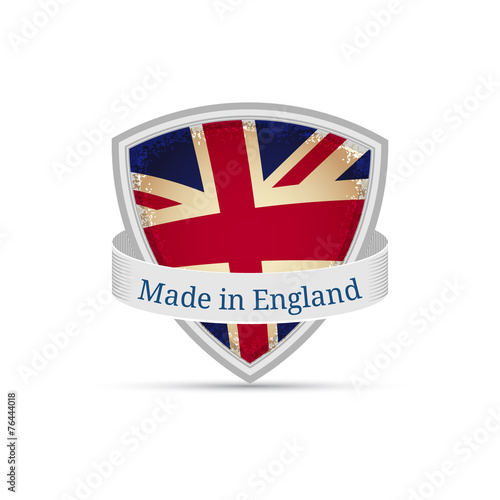 Free Download Made in England England flag on the shield - GFXLoad