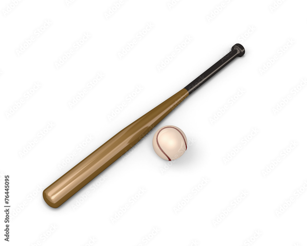Baseball ball and bat Baseball ball and bat