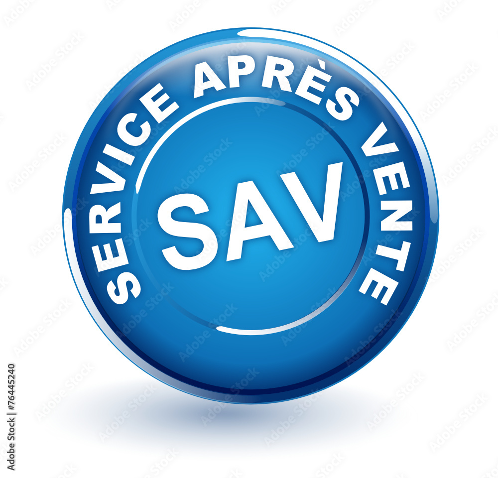 service après vente sur bouton bleu service après vente sur bouton bleu