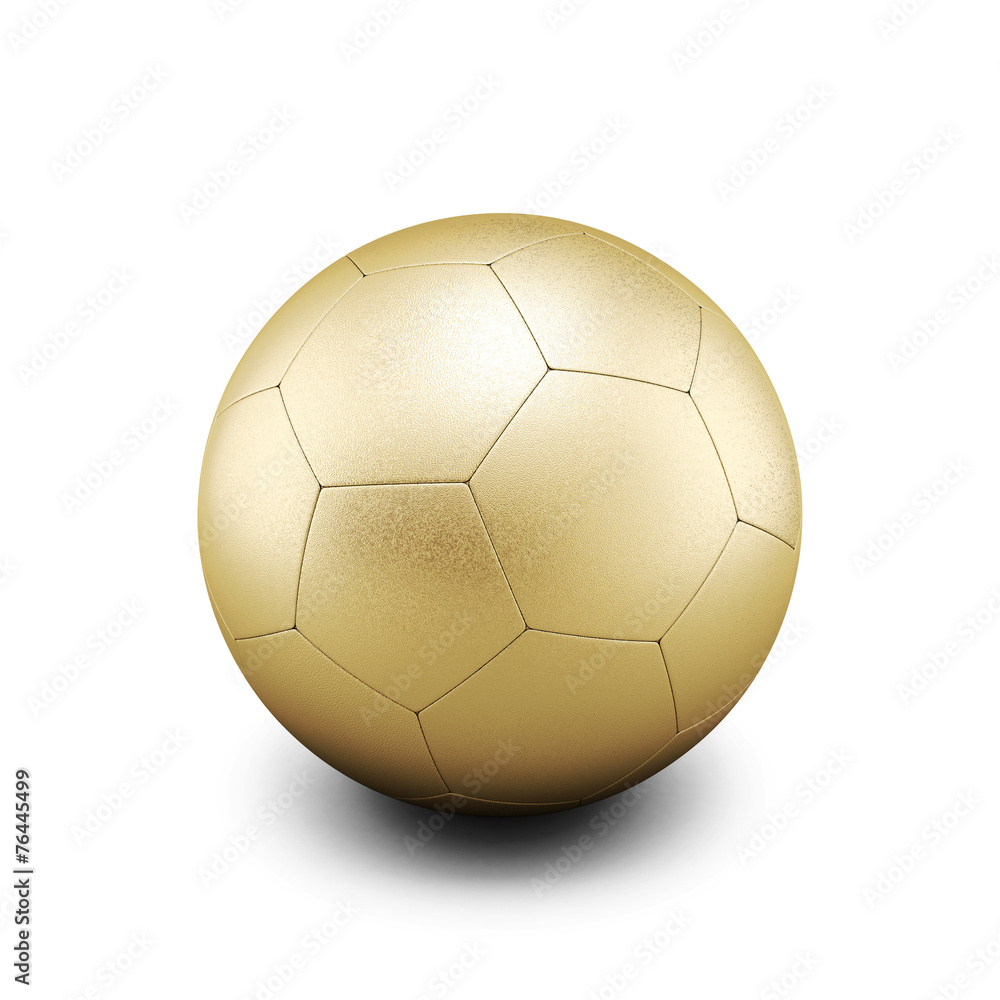 Gold soccer ball isolate on white Gold soccer ball isolate on white
