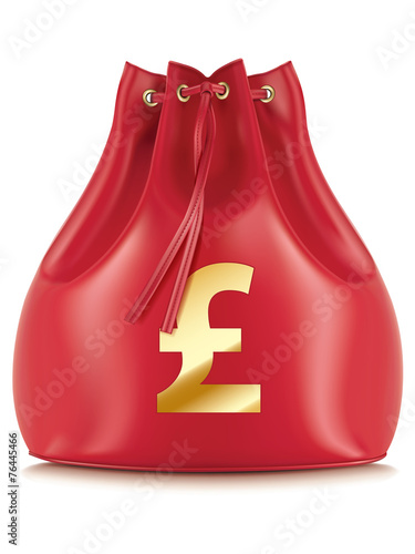 Money Bags with currency symbols, isolated. Vector illustration