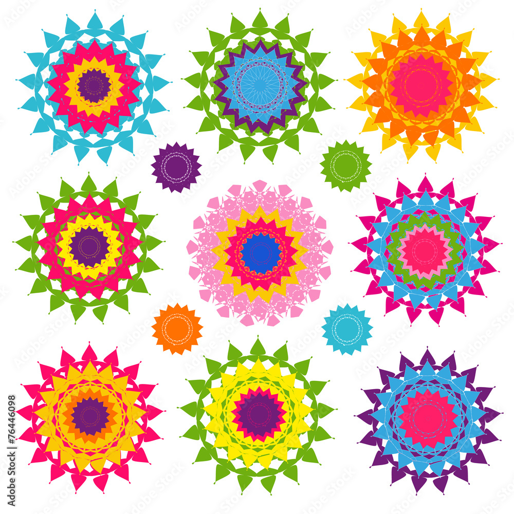 Colorful lace symbol design pattern Colorful lace symbol design pattern