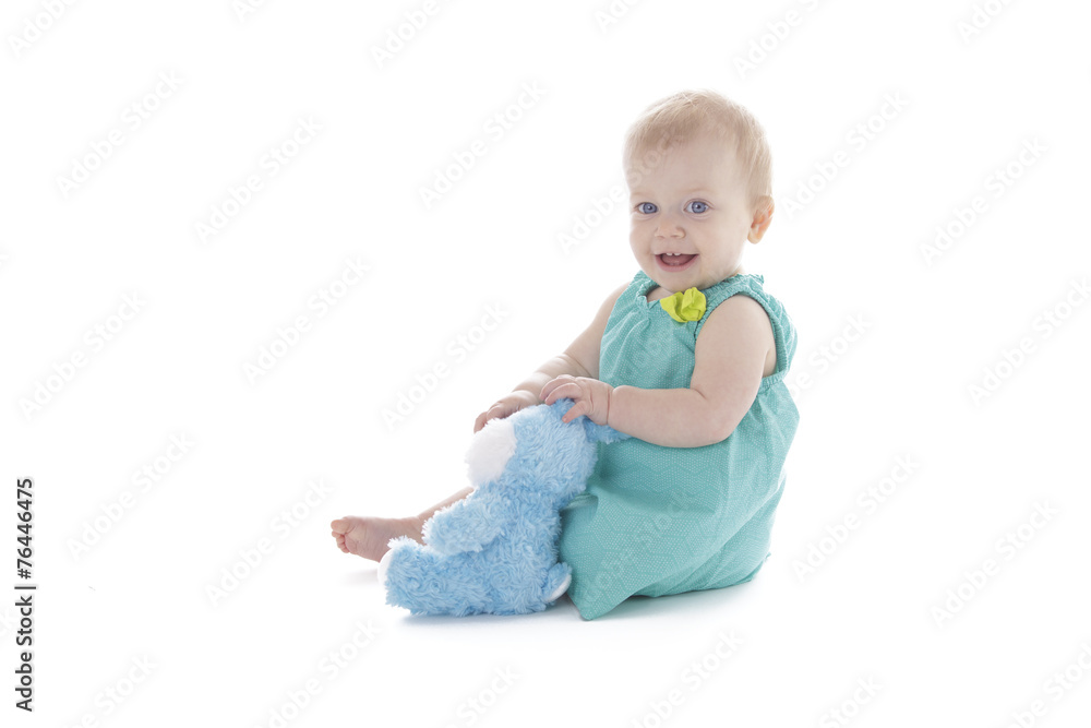 Baby girl wearing green dress Baby girl wearing green dress