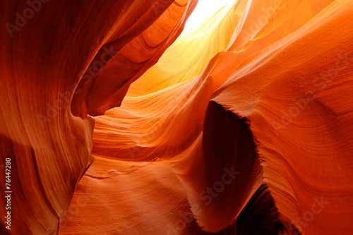 Valokuvatapetti Fire in the Cave at Lower Antelope Canyon