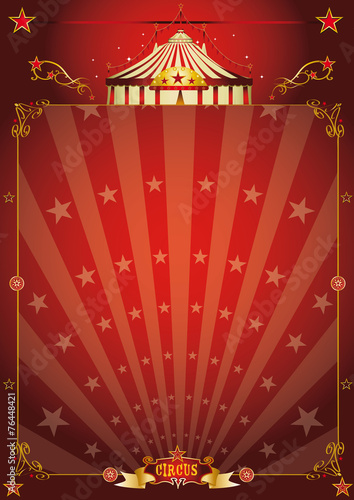 Magic red star circus poster