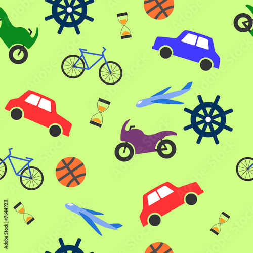 Seamless bright pattern for boys