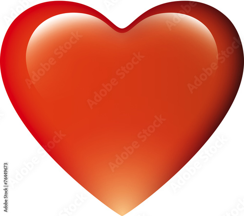coeur rouge sur fond blanc amour kazy