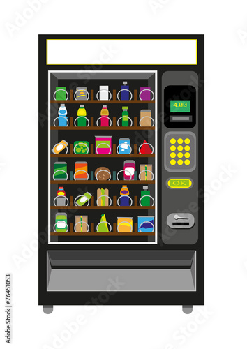 Vending Machine in Black color photo