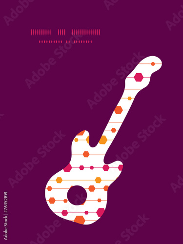 Vector abstract colorful stripes and shapes guitar music