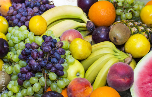 background of fresh fruits