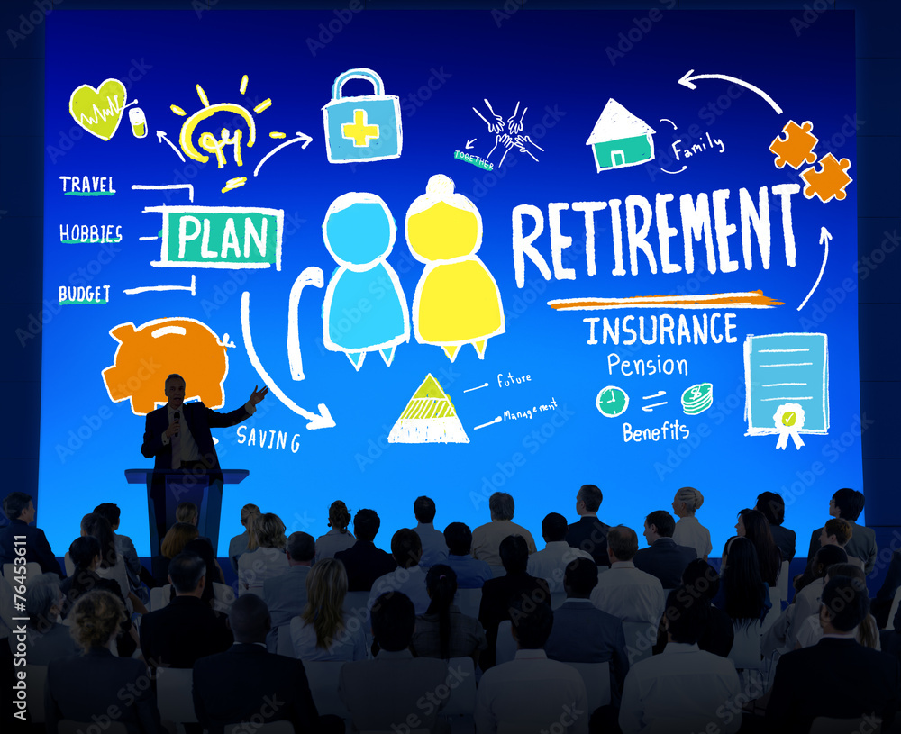 Business People Employee Retirement Presentation Seminar Concept Business People Employee Retirement Presentation Seminar Concept