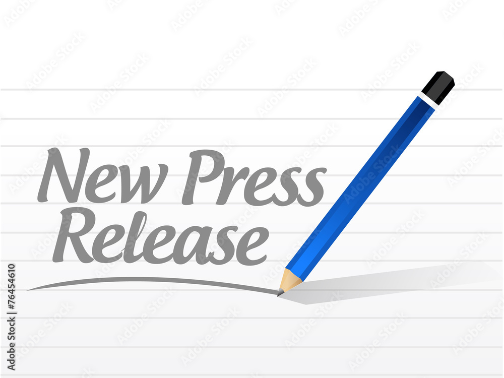 new press release message sign illustration new press release message sign illustration