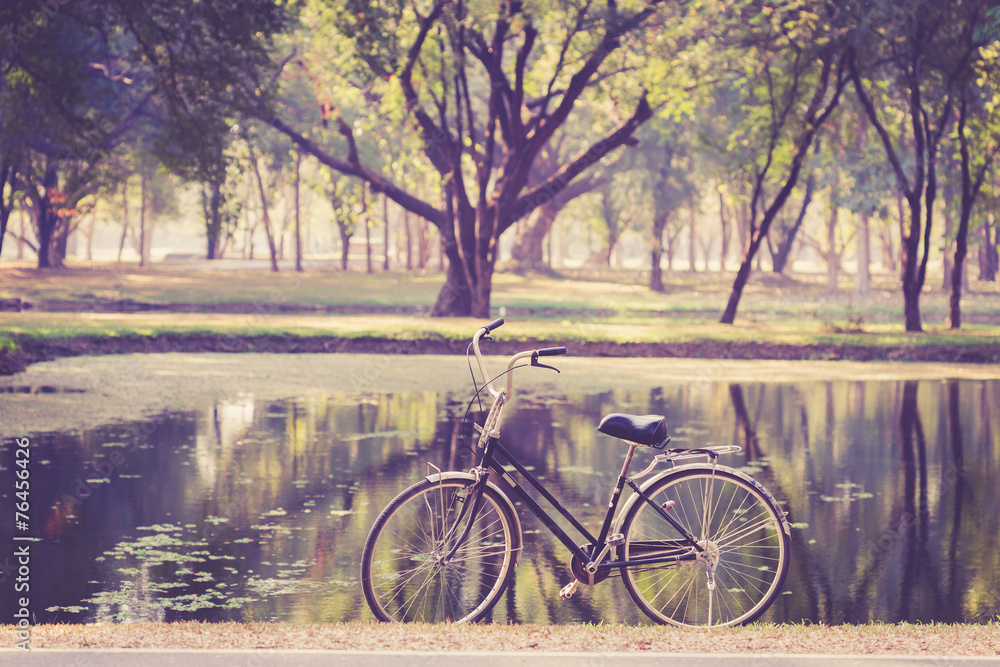 Vintage bicycle in Sukhothai Historical Park, Thailand