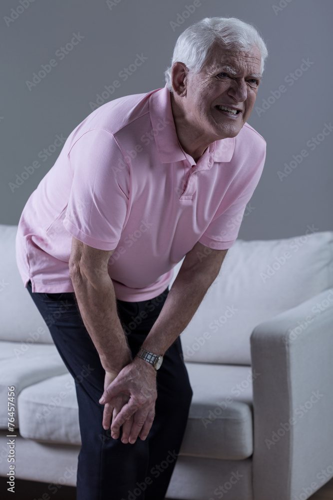 Pensioner having knee arthritis Pensioner having knee arthritis